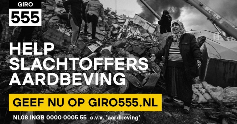 Media slaan handen ineen met acties voor Turkije en Syrië via Giro 555